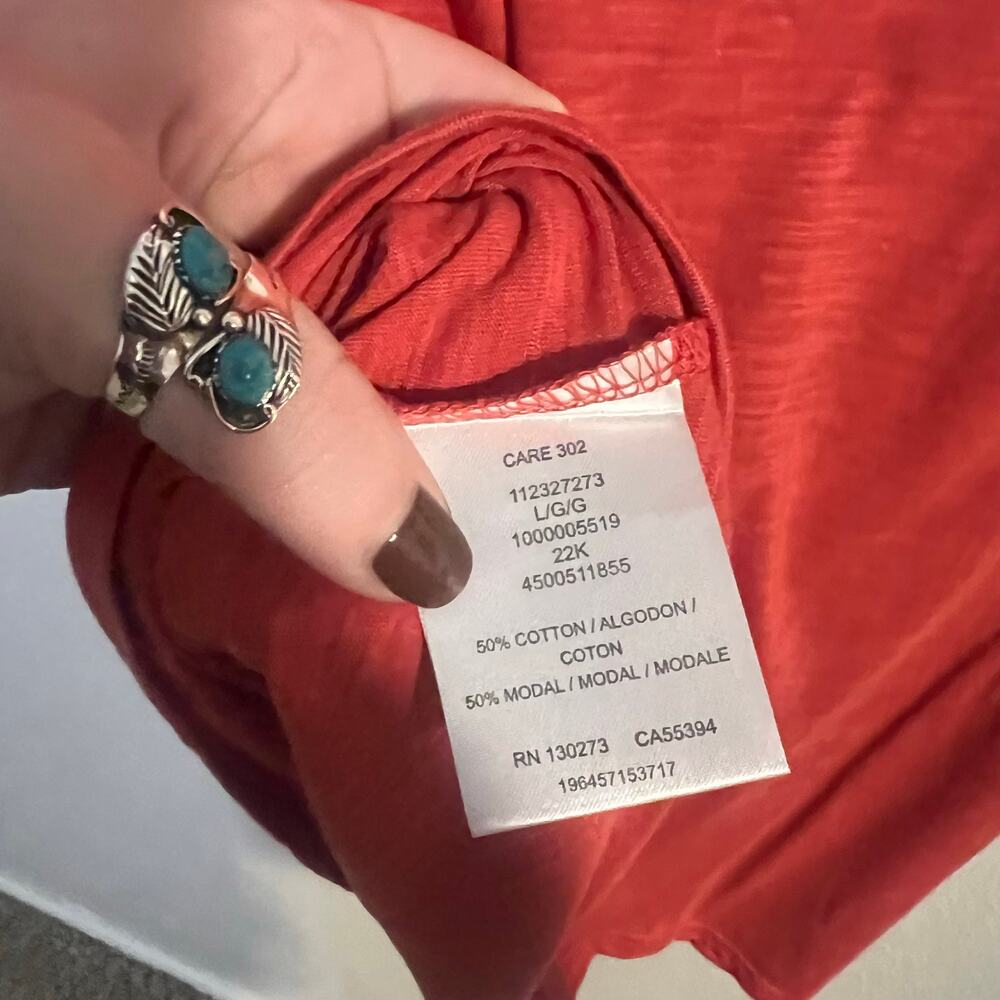 Wrangler Ruffle Sleeve T-Shirt Size Large - Picture 5 of 5